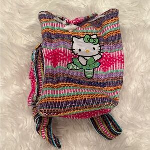 Hello Kitty Striped Pink and Green Kids Bag